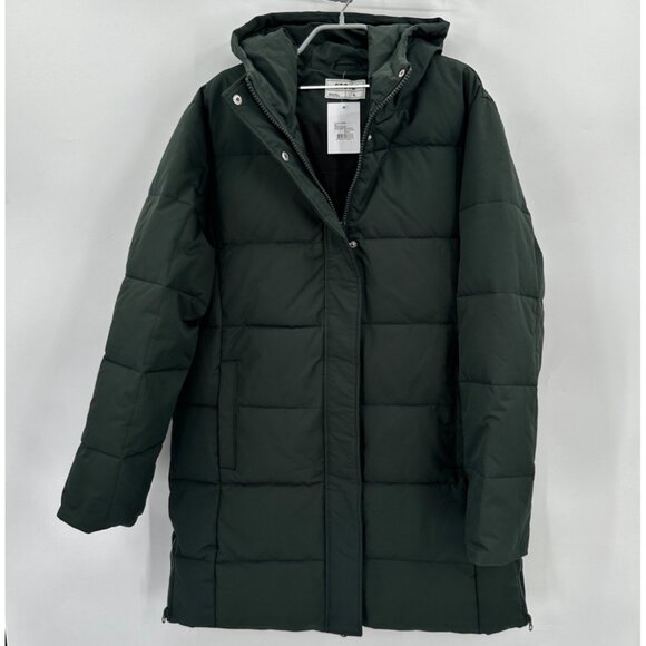 Stoic Women's Insulated Snap Front Parka Coat with Hood size L Large Evergreen - Picture 1 of 11